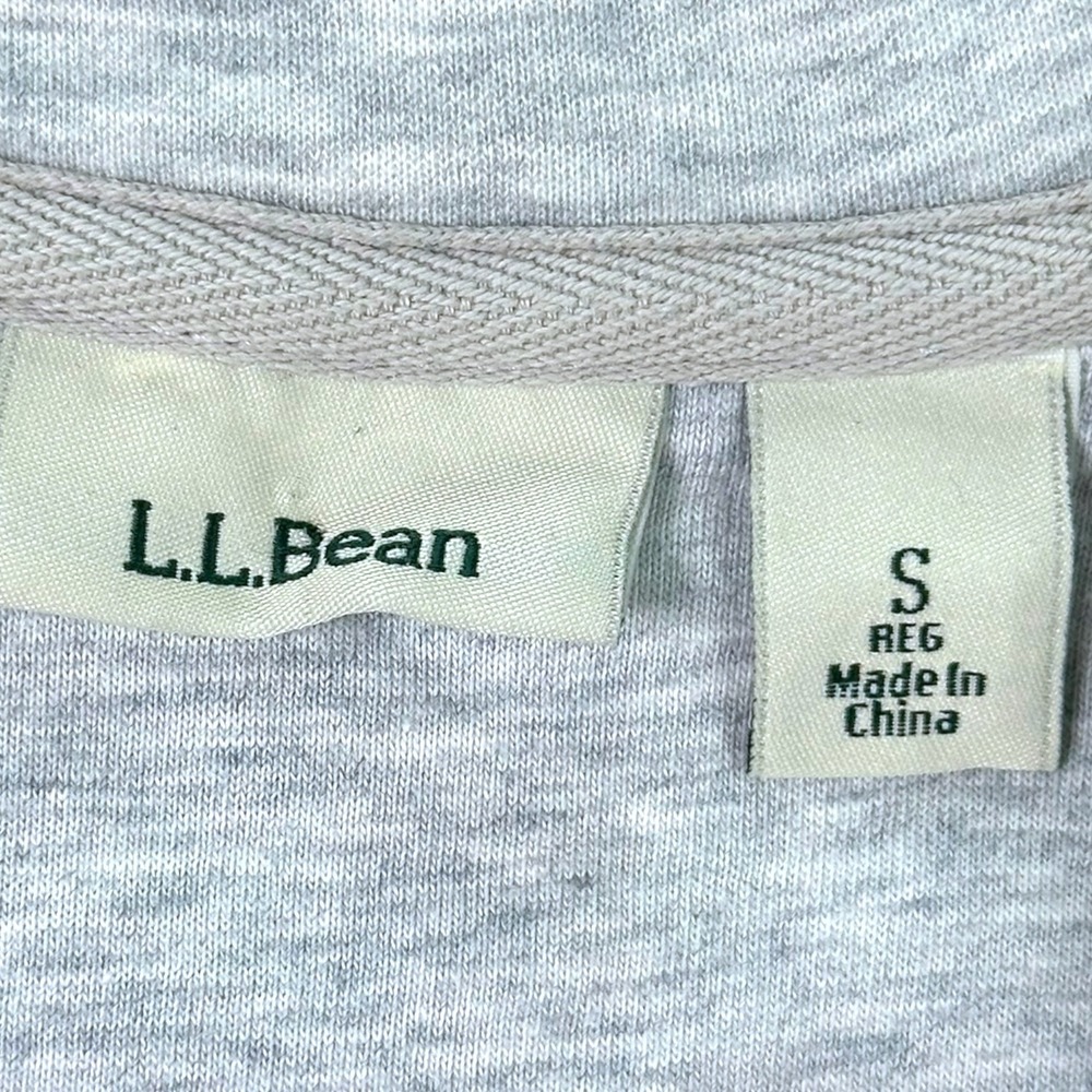 L.L. Bean Women's Quilted Quarter Zip Pullover Sweatshirt Gray Size Small - Picture 11 of 13